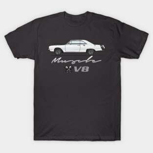 white 70 -72 muscle dart T-Shirt