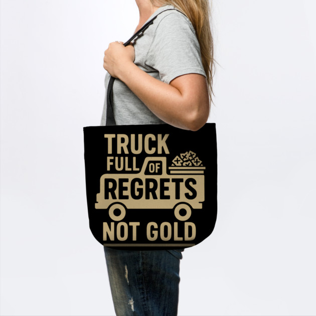 Truck Full of Regrets Not Gold Funny Sarcasm Graphic by MakerMind8.2