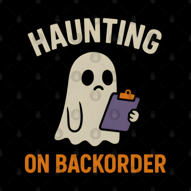 Haunting on Backorder Funny Ghost Halloween Pun Graphic by MakerMind8.2