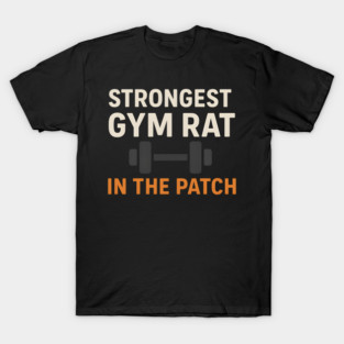 Strongest Gym Rat in the Patch Funny Fitness Halloween Graphic T-Shirt