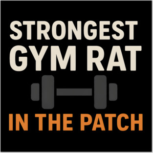 Strongest Gym Rat in the Patch Funny Fitness Halloween Graphic Posters and Art