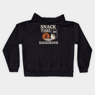 Snack Time on Backorder Funny Food Humor Pun Graphic Kids Hoodie