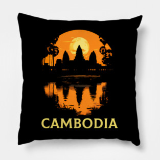 Angkor Wat Cambodian Khmer Cambodian Pillow