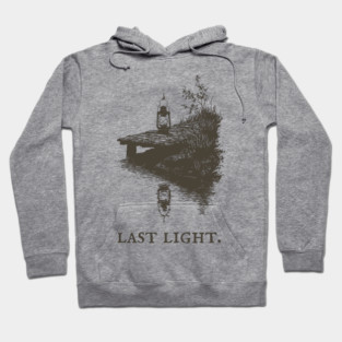 Last Light Lantern on a Dock Illustration Hoodie