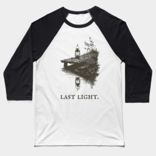 Last Light Lantern on a Dock Illustration Baseball T-Shirt