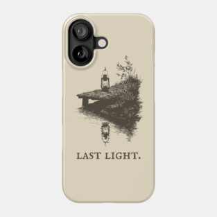 Last Light Lantern on a Dock Illustration Phone Case