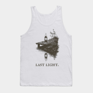 Last Light Lantern on a Dock Illustration Tank Top
