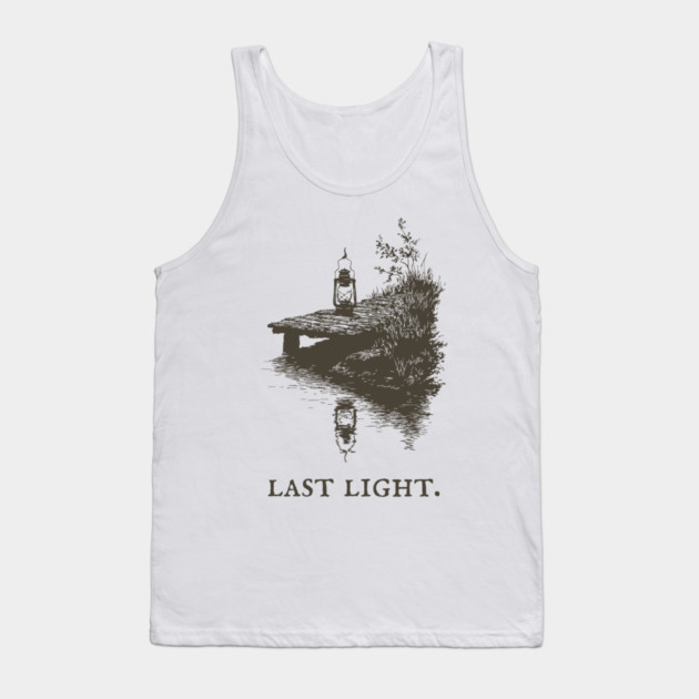 Last Light Lantern on a Dock Illustration Tank Top by TuncGK