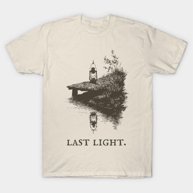 Last Light Lantern on a Dock Illustration T-Shirt by TuncGK