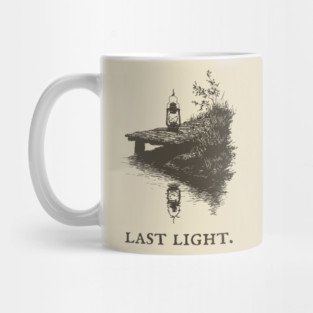 Last Light Lantern on a Dock Illustration Mug