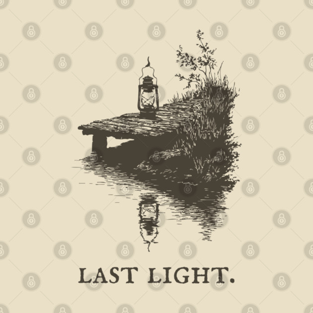 Last Light Lantern on a Dock Illustration by TuncGK