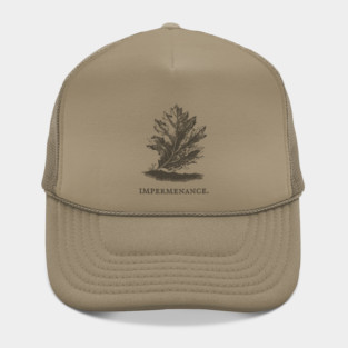 Impermanence Decaying Leaf Illustration Hat