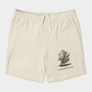 Impermanence Decaying Leaf Illustration Shorts