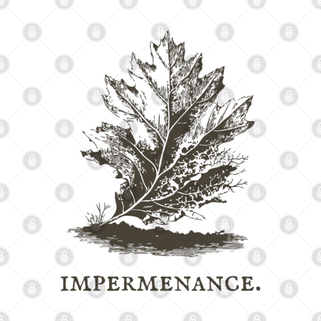 Impermanence Decaying Leaf Illustration by TuncGK