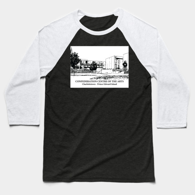 Confederation Centre of the Arts - Charlottetown PEI Baseball T-Shirt by Lakeric