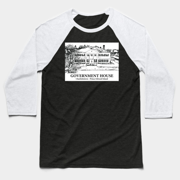 Government House - Charlottetown PEI Baseball T-Shirt by Lakeric