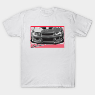 Mitsubishi Lancer evolution Rally JDM Car T-Shirt