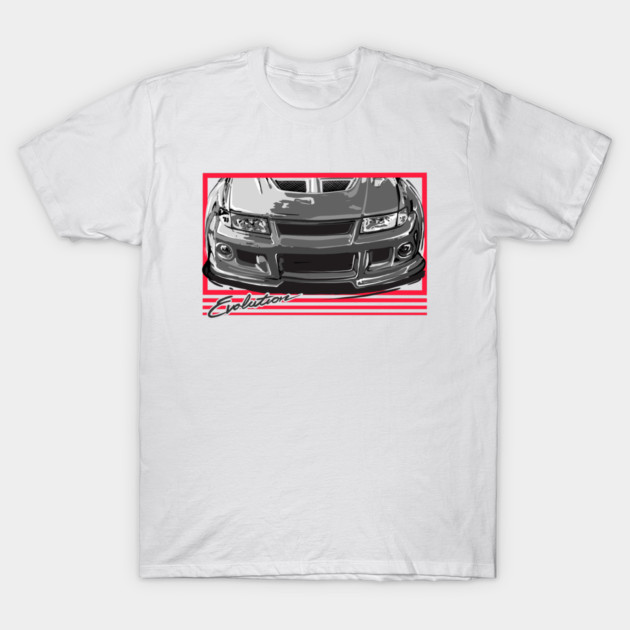 Mitsubishi Lancer evolution Rally JDM Car T-Shirt by monsalveautos