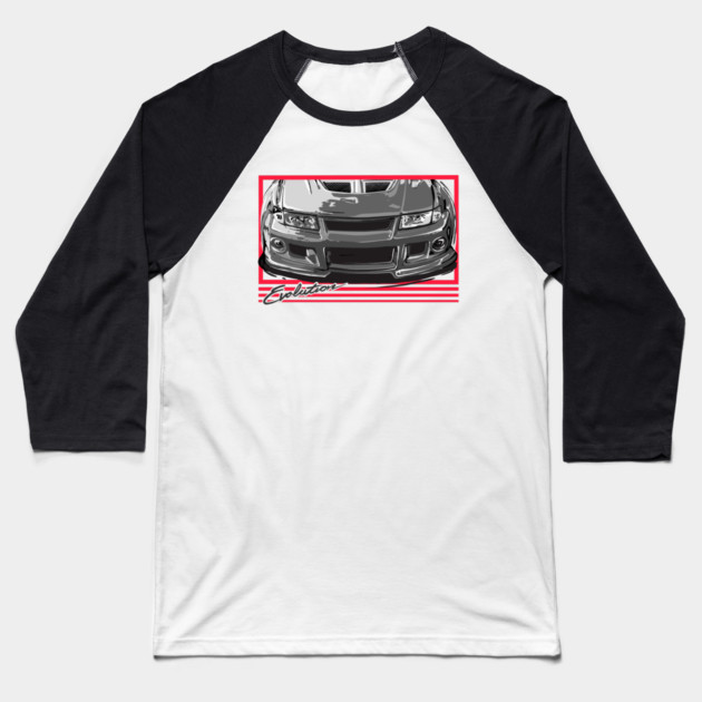 Mitsubishi Lancer evolution Rally JDM Car Baseball T-Shirt by monsalveautos