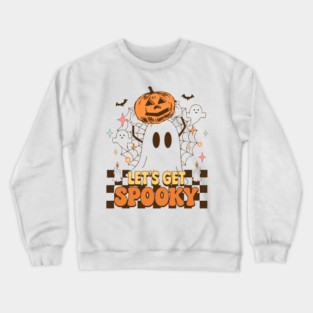 Let’s Get Spooky Ghost Pumpkin Halloween T-Shirt Crewneck Sweatshirt