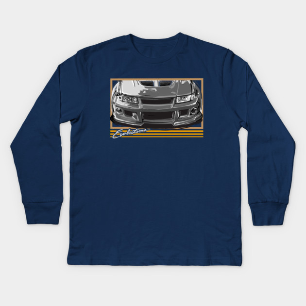 Mitsubishi Lancer evolution Rally Car. Kids Long Sleeve T-Shirt by monsalveautos