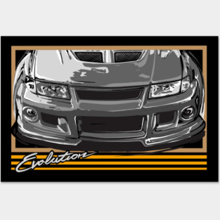 Mitsubishi Lancer evolution Rally Car. Posters and Art