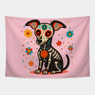 Day of the Dead Italian Greyhound Tapestry