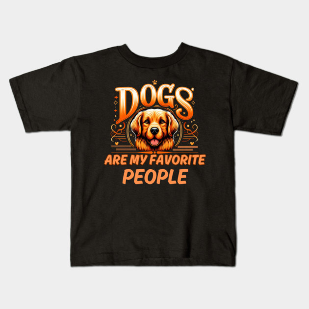 Dogs Are My Favorite People – Funny Dog Lover Gift Kids T-Shirt by IamActiveDog