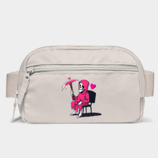 Pink Grim Reaper Sitting in a Chair Bag