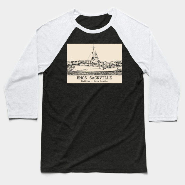 HMCS Sackville - Halifax NS Baseball T-Shirt by Lakeric