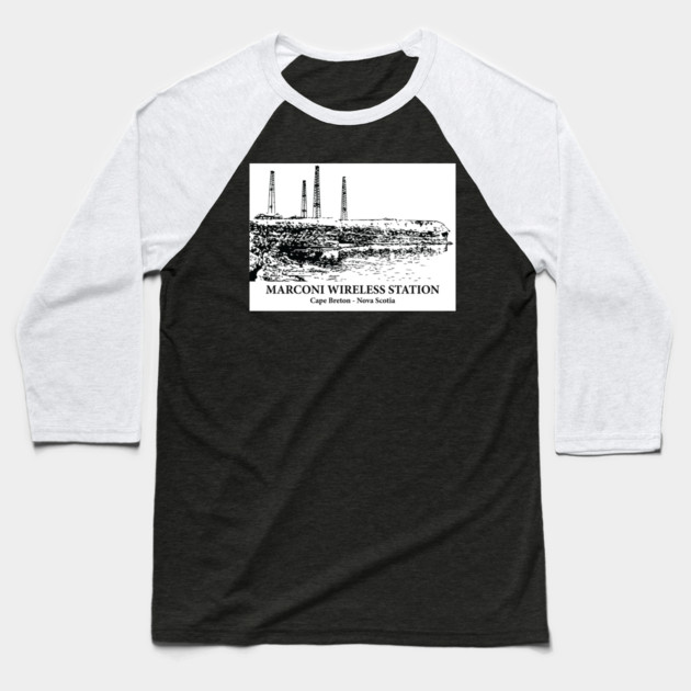 Marconi Wireless Station - Cape Breton NS Baseball T-Shirt by Lakeric