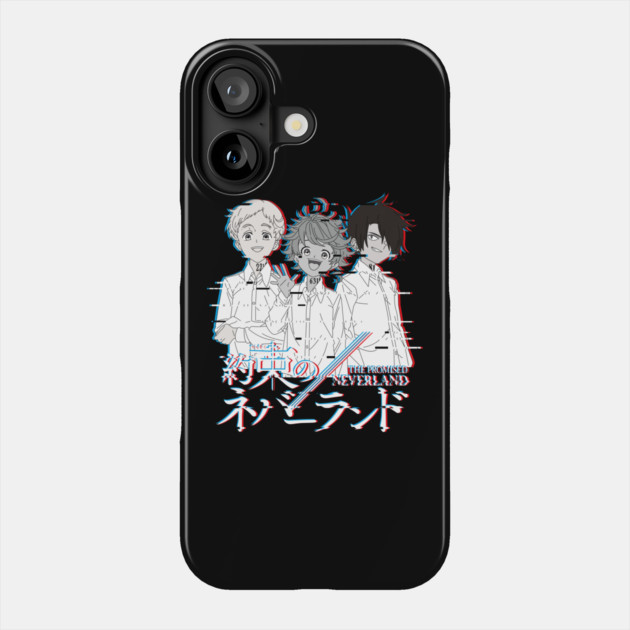 Promised Neverland - Glitch Art Phone Case by Otaku Vibes