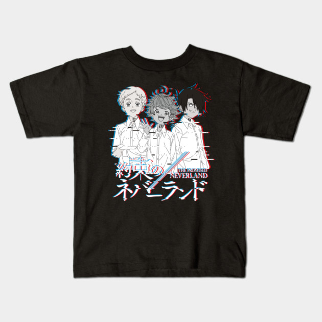 Promised Neverland - Glitch Art Kids T-Shirt by Otaku Vibes