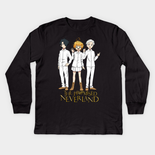 Promised Neverland - Emma, Ray and Norman Kids Long Sleeve T-Shirt by Otaku Vibes