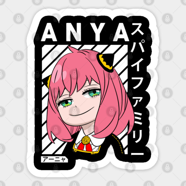 Anya Forger Cute Smirk Pose – Spy x Family Sticker by Otaku Vibes