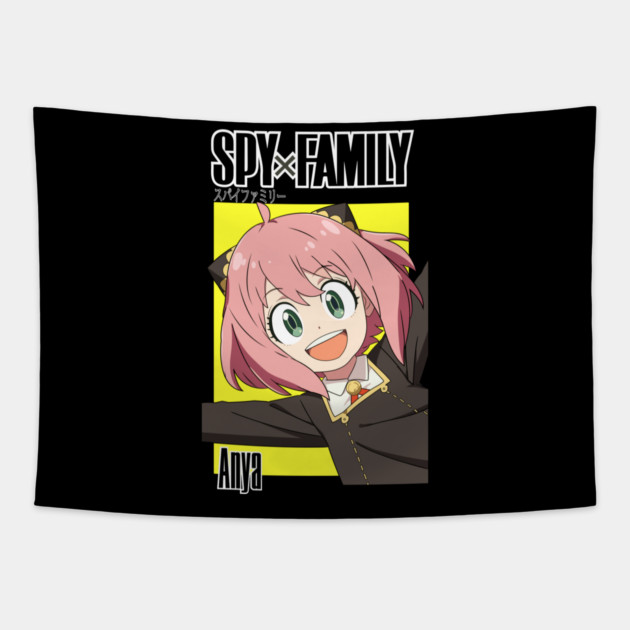 Anya Close-Up Sparkling Eyes – Spy x Family Tapestry by Otaku Vibes