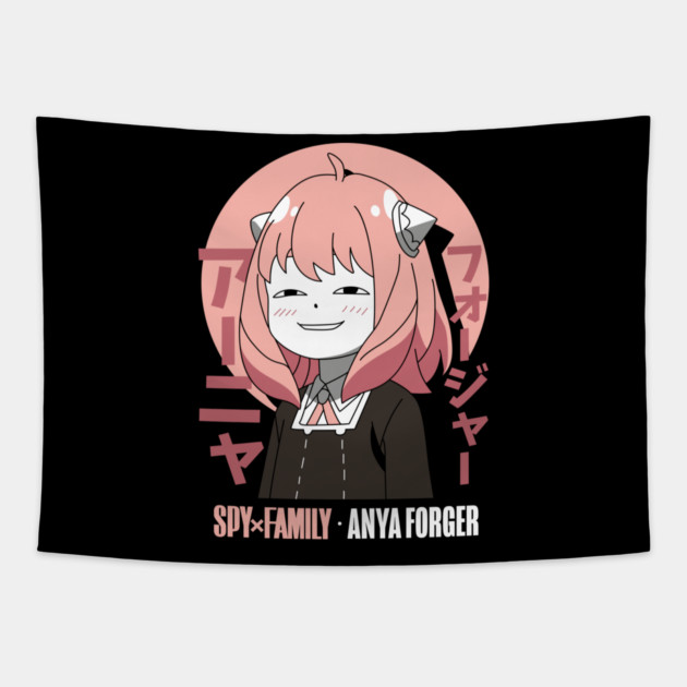Anya Forger Smirk Pose – Spy x Family Tapestry by Otaku Vibes