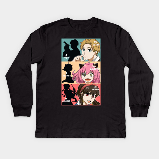 Forger Family Together – Spy x Family Kids Long Sleeve T-Shirt by Otaku Vibes