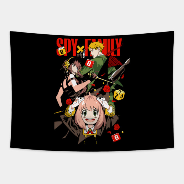 Spy x Family - Forger Family Together Tapestry by Otaku Vibes