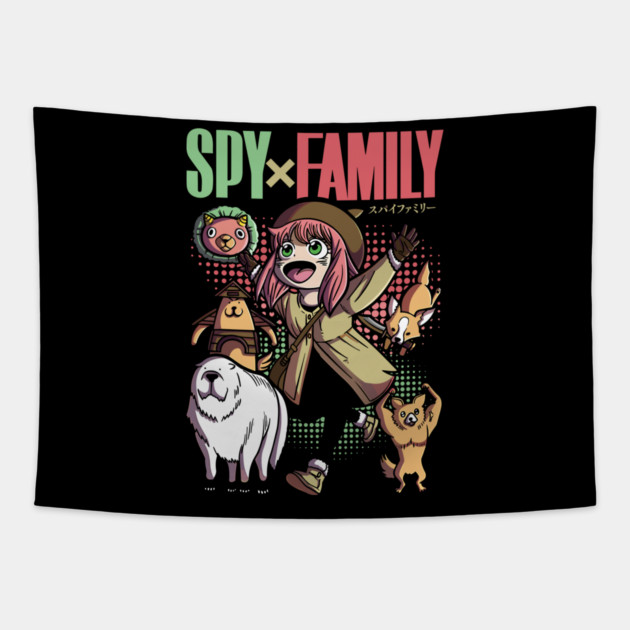 Anya’s Mischievous Expression – Spy x Family Tapestry by Otaku Vibes