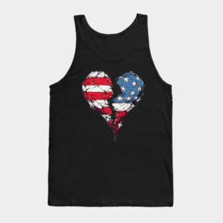 America: Broken American Heart Tank Top