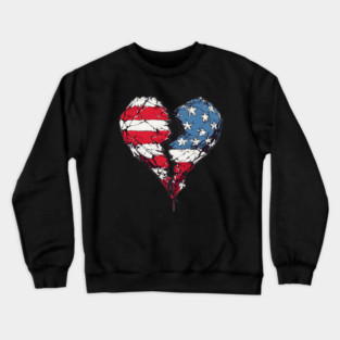 America: Broken American Heart Crewneck Sweatshirt