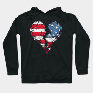 America: Broken American Heart Hoodie