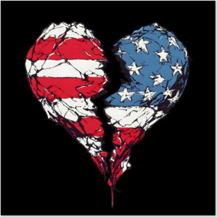 America: Broken American Heart Posters and Art