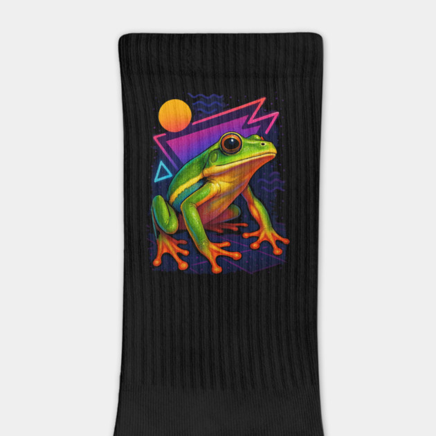 Retro Neon White Lipped Tree Frog by Reptiq's Store