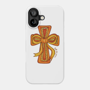 Cross with Bow Christian Faith Graphic Phone Case