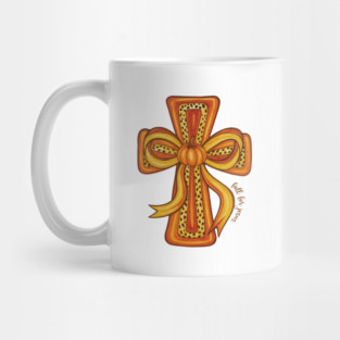 Cross with Bow Christian Faith Graphic Mug