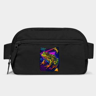 Retro Neon Leopard Frog - Vibrant Terrestrial Amphibian Design Bag