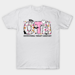 Occupational Therapy Assistant Nurse Halloween Ghost Women T-Shirt