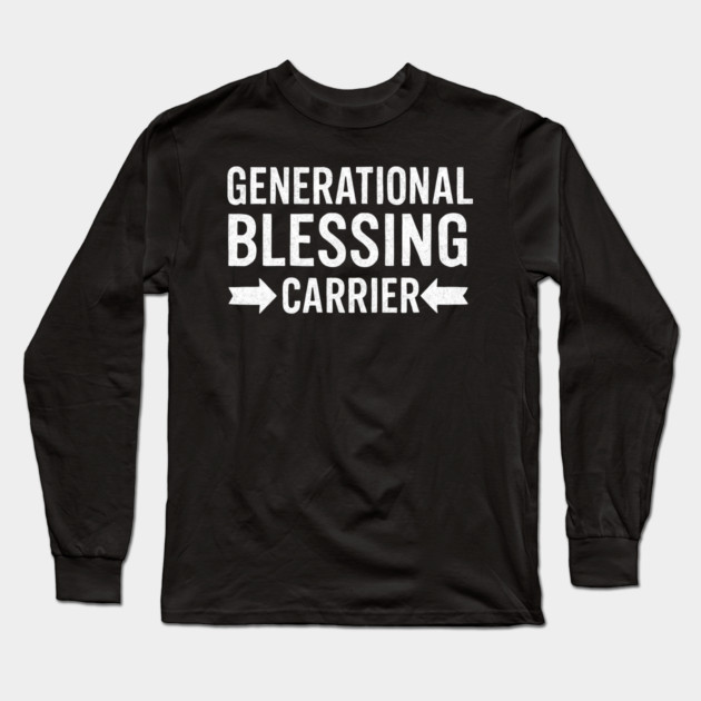 Generation Blessings Carrier Christian Gift Long Sleeve T-Shirt by The Fatherhood Brand